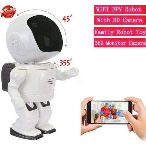 WIFI FPV RC Robot Toy With 360 degree 960P HD Camea WIFI FPV Family Robot Baby Monitor camera Phone Control family robot toys