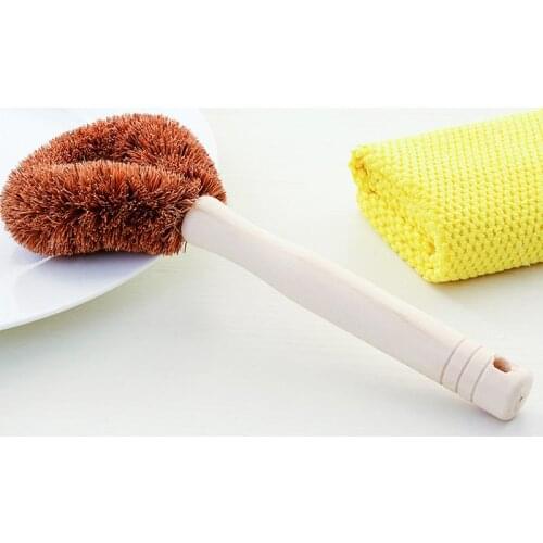 Natural Coconut Wood Brush For Kitchen Pot And Pan Washing Ecological Products Useful Home Cleaning Tools Dishwasher Accessories