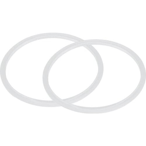 Silicone gasket Sealing ring for pressure cooker 22 cm inner diameter, 2 pieces, transparent
