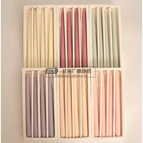 Wedding Flower Candle Long Taper Aromatherapy Nordic Birthday Candle Smokeless Party Candela Profumata Holiday Decor DE50LZ