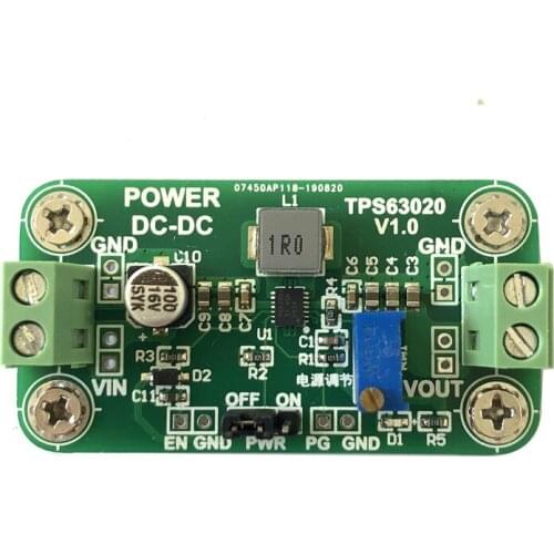 TPS63020 Buck-Boost Module Low-power Lithium Battery Management Adjustable Output Voltage Power Module