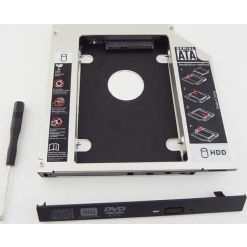 WZSM New 12.7mm 2nd SATA HDD SSD Hard Disk Drive Caddy for Asus X52F X53 X53SD X53T X54 Removable Faceplate