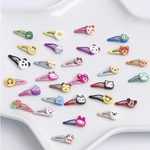 Cute Cartoon Animal Doll Hairpin Random Color Mini Hairpin Fit BJD Blythe Barbie Doll 1/6 Doll Accessories Wholesale 5 pcs