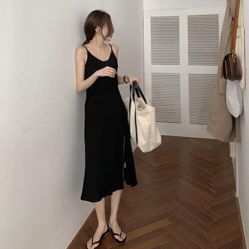 Women Long Dresses Casual Sleeveless Women Dress Summer Sexy V-neck Sling Maxi Party Dresses