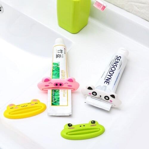 1Pc Cute Animals Modeling Toothpaste Tube Squeezer Plastic Toothpaste Rolling Holder Useful Dispenser For Home Bathroom