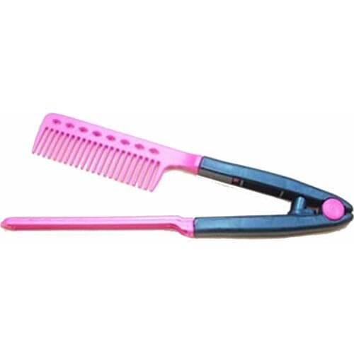 Furling Girl 1 PC New Design V-Shaped Professional Beauty Styling Comb Clip-on Hair Straightener Hair Brush Styling Tools