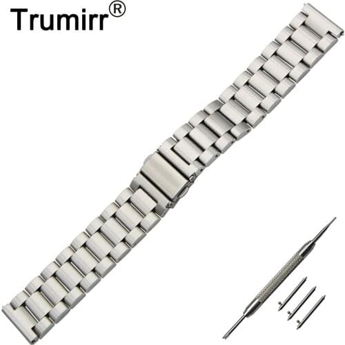 18mm Stainless Steel Watchband + Quick Release Pins for Huawei Watch / Fit Honor S1 Band Wrist Belt Bracelet Black Gold Silver