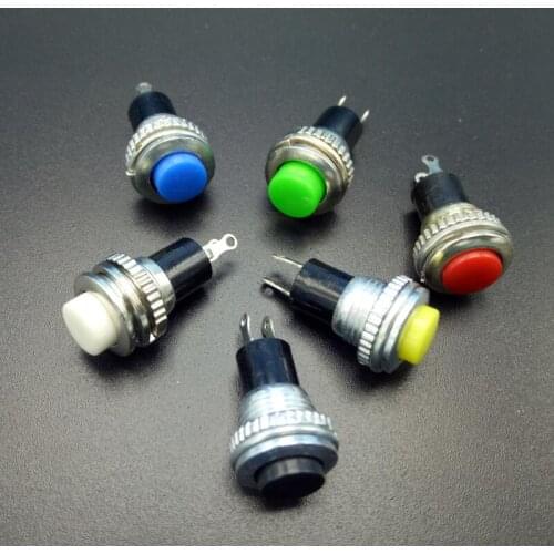 50pcs colorful 10mm push button switch Momentary pushbutton normally open