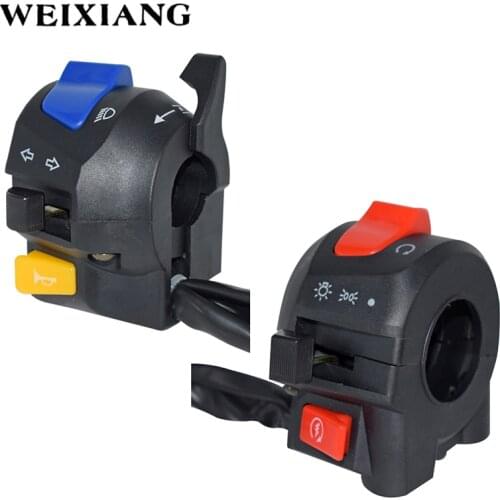 7/8" Motorcycle Handle Bar Left Right Switches Horn Turn Signal Headlight Fog Light Electric Start Handlebar Controller Switch