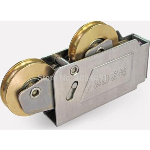 90-Type Sliding Door Plastic Steel Window Pulley Aluminum Alloy Brass Wheel Muted Roller Track Hardware