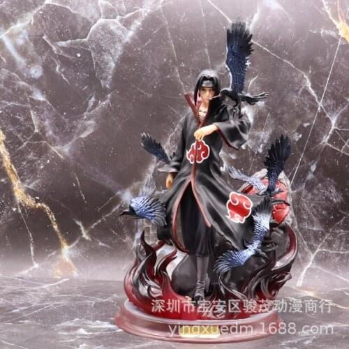 Anime Na Shippuden PVC Action Figure GK With Crow Collectible Model Toy Figurine 26cm