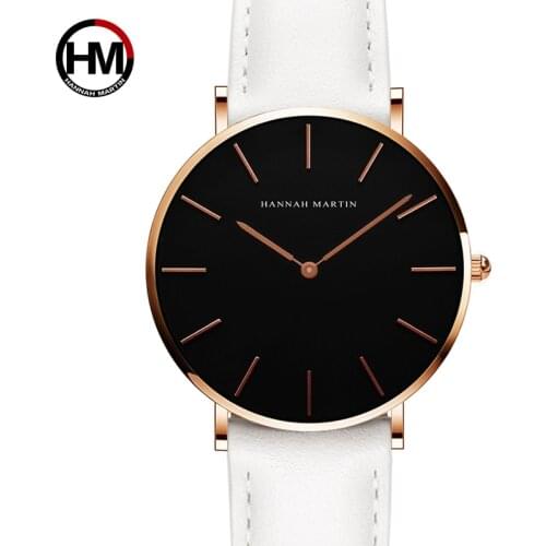 Hannah Martin Luxury Ultra-thin Lady Watch Small Dial Fine Strap Womens Wrist Watches Fashion Miss Clock Quartz Damenuhr Ungfrú