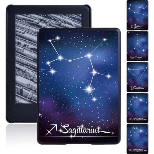 Case For Kindle Paperwhite 1 5th/2 6th/3 7th/4 10th/Kindle 10th Gen 2019/8th 2016 12 Constellation Pattern Tablet Back Shell+Pen