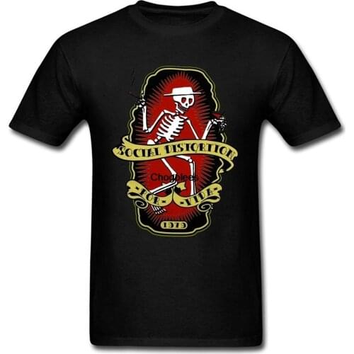 Mens Social Distortion Punk Band Black T-shirt