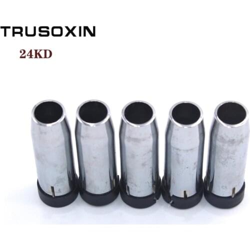 5 Pcs stainless steel shield cups of 24KD binzel MAG MIG welding torch MAG CO2 welding machine/tools accessories