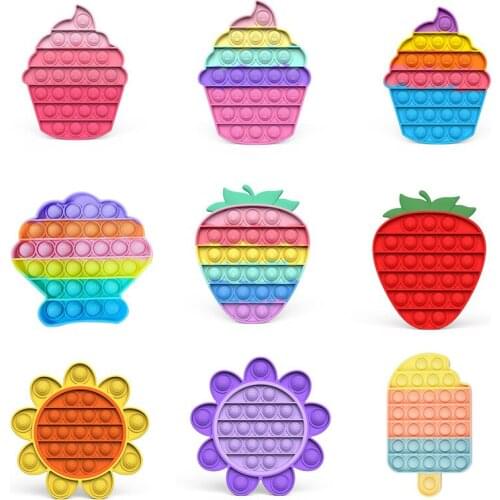 Desktop Colorful Childrens Educational Ice Cream Strawberry Shape Decompression Toy