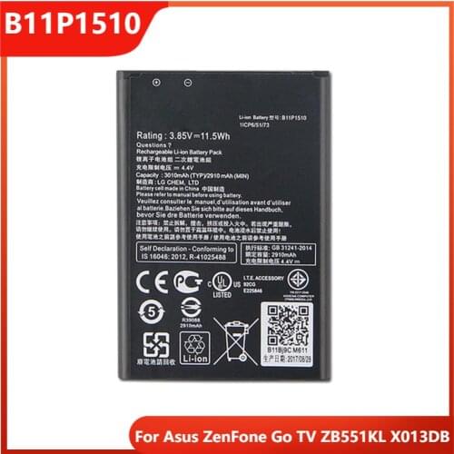 Original Phone Battery B11P1510 For Asus ZenFone Go TV ZB551KL X013DB Authentic Replacement Rechargable Batteries 3010mAh