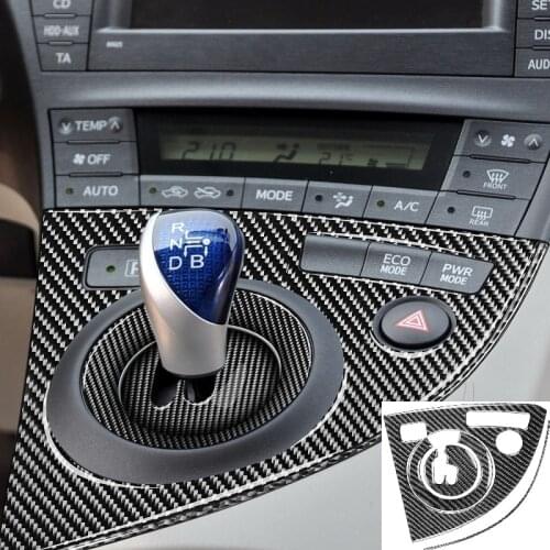 Fit For Toyota Prius 2012-2015 Carbon Fiber Car Accessories Central Control Gear Box Panel Sticker Shifter Trim Interior
