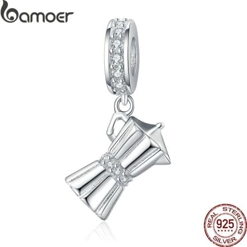 Bamoer Drip Pot Pendant Charm for Women Jewelry Making Bracelet or Bangle Necklace 925 Sterling Silver DIY Jewelry SCC1287