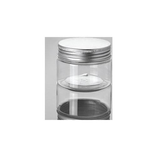 120G transparent PET cream bottle with Alu lid ,PET 4 ounce cosmetic container empty ,120 g clear plastic cream jar wholesale