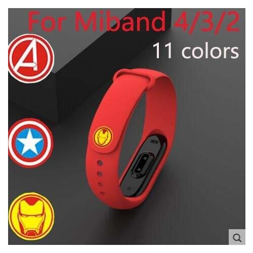 Movie star For Mi Band 2 Silicone Wrist Strap for Xiaomi mi Band4 3 Bracelet Wristband Miband 4 3 2 Smart Watch Accessories