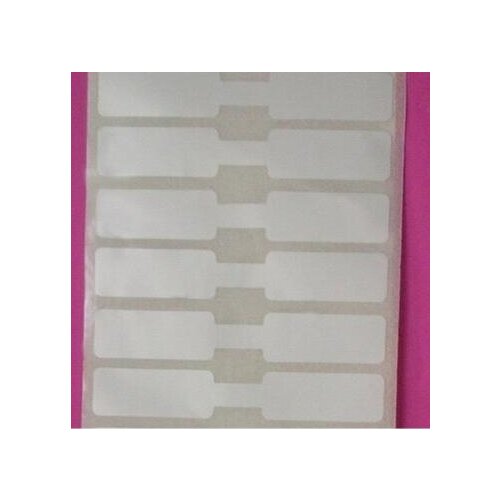 Network Cable Label Sticker 60*10mm 1000 Pieces Glossy PET Material White Color P Shape Waterproof Tear Resistant