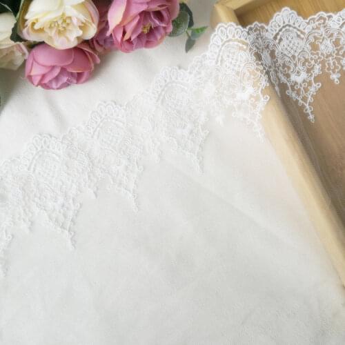 19 yards/lot 18cm Mesh embroidery Lace fabric DIY Garment needlework sewing Handmade accessories dress edge decoration 465