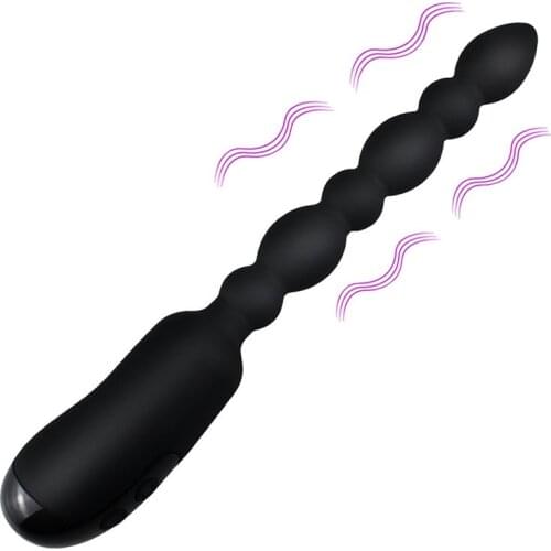 Silicone Bead Butt Plug Vibrator USB Rechargeable Male Prostate Massager Anal Vibrator Dildo Sex Toys for Men Adult Toys Privacy