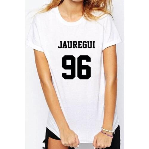 Trendy Jauregui Shirt Fifth Harmony Shirt JAUREGUI 96 Front Letters Print Women Men T Shirt Casual Cotton Funny Shirt