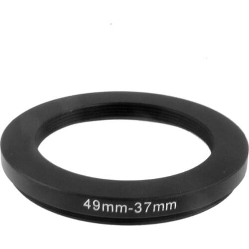 10pcs 49mm-37mm 49-37mm 49 to 37 Step down Ring Filter Adapter black free shipping