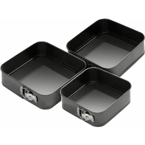 Square Shape Cake Bread Toast Tins PanBaking Tools Pan Mold Non Stick Dishes Trays Kitchen Supplies 3Pcs/Set