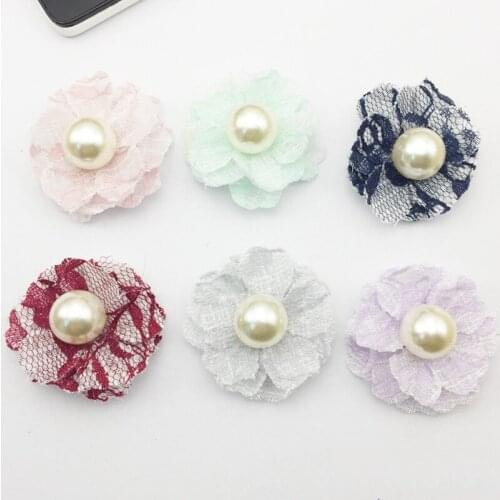50pcs Pearl FlowerBuckle Hair Clip Decor Jewelry Charms Strass Wedding Brides Hairpin Invitations Accessories Brides Corsage DIY