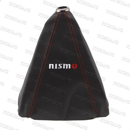 Nismo Car Racing Gear Shift Knob Collar Soft PU Leahter Gear Shifter Knob Cover Boot Universal For Nissan