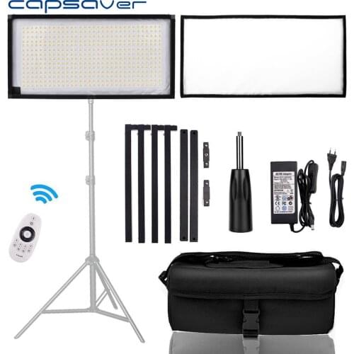 Capsaver FL-3060A LED Video Light Flexible Photography Lighting 3200K-5500K CRI90 Bi-color LED Light Panel with Remote Control