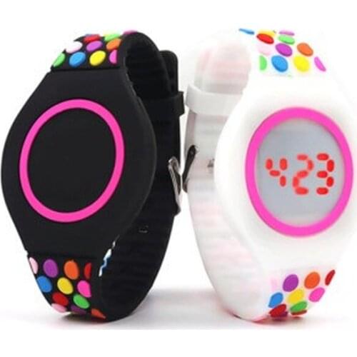 1PC LED Watch Kids Jelly Color Digital Child Watches New Touch Screen Rubber Children Watch for Boy Girl Student Go To School