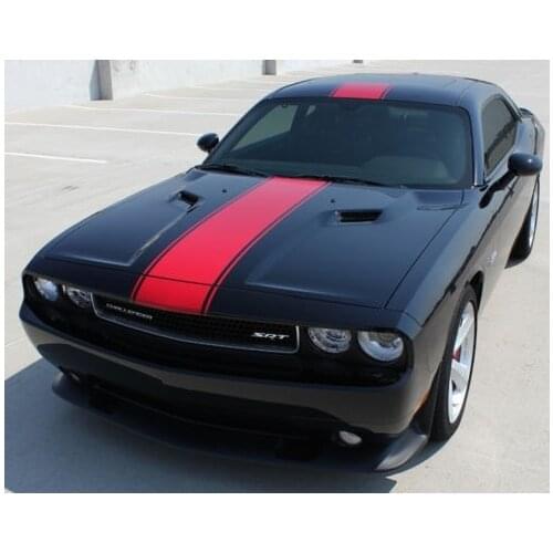 For Dodge Challenger Finish Line Center Vinyl Graphics Decals Stripes fits 2011-2014 Car styling