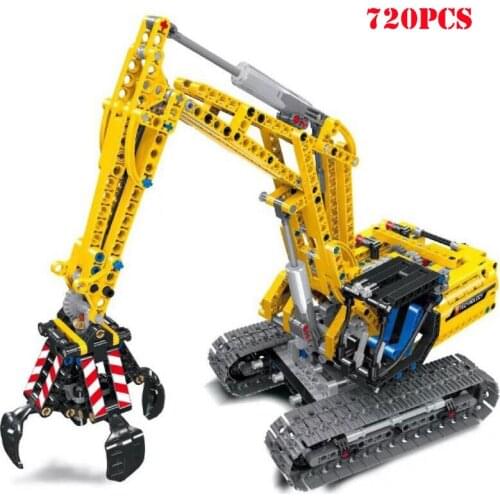 Excavator Model Vehicle Building Blocks Technical City Construction Engineering Bricks Kid Educational Toys for Children Gifts