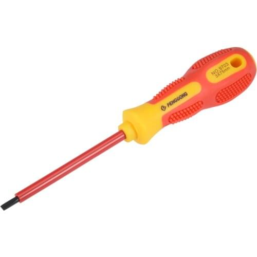 Uxcell 1000v Slotted Insulated Magnetic Tip Electrical Screwdriver 3mm x 75mm