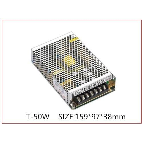 50W 5V 12V -12V Triple Output Switching power supply for LED Strip light AC-DC Free Shipping T-50B