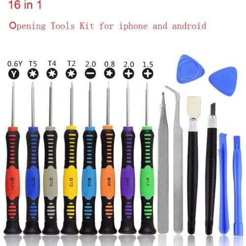 Quality Screwdriver For Phone Set Of Tools Disassembly Mobile Repair Kit 16 In 1 For Iphone Xiaomi Huawei Opening Screen