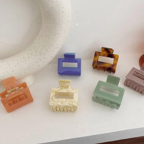 Square Acetate Acrylic Korean Hair Clips Girls Hairpins Crab Claws Clamp Hair Accessories for Women 2020 Banana Grips Slid