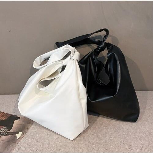 Fashion Womens Bag PU Leather Solid Color Shoulder Tote Bags for Women 2021 Casual Female bag Large Capacity Shopper Handbags