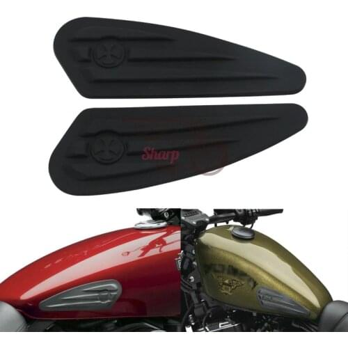 Motorcycle Gas Tank Pads Anti Slip Grip Traction Pad Sticker Side Fuel Decals For Harley Sportster XL 883 1200 X48 Street XG750