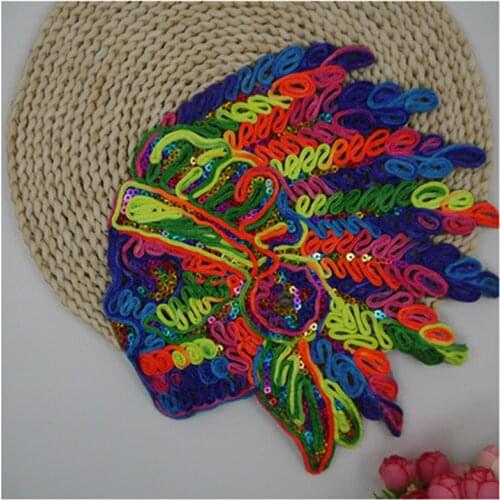 Crown Owl Sequin Embroidered Patches for Clothing Iron on Applique Stripes Clothes Jean Motif Butterfly Sticker Badges Craft