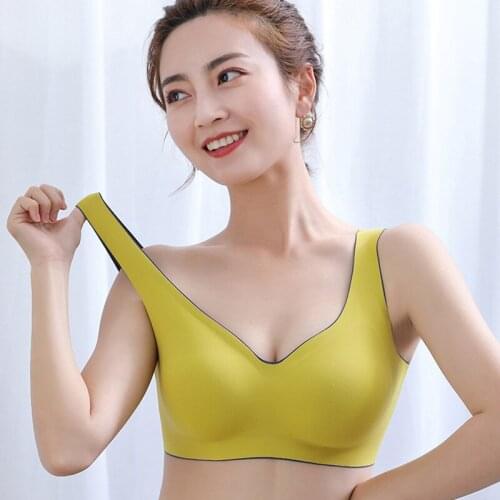 Thai Natural Latex Underwear Girls Seamless And No Steel Ring Gather And Close The Milk Sleeping Sports Bra