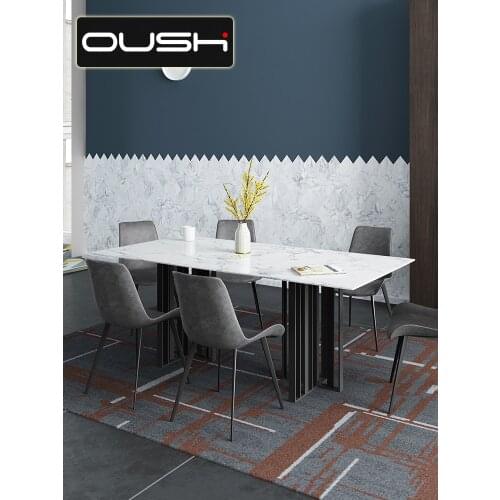 Simple family marble dining table