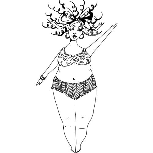 Girl Transparent Clear Stamps for DIY Scrapbooking/Card Making/Kids Christmas Fun Decoration Supplies