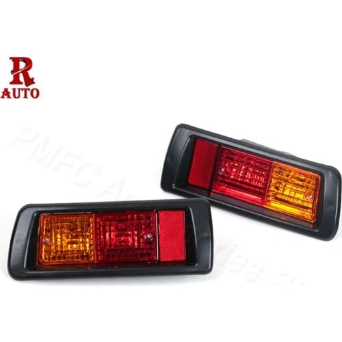 R-AUTO Rear Tail Light Bumper Reflector Lamp Fog Lamp For Land Cruiser Prado Lc90 3400 Fj90 Fj95 1996-02 Warning Brake Taillight