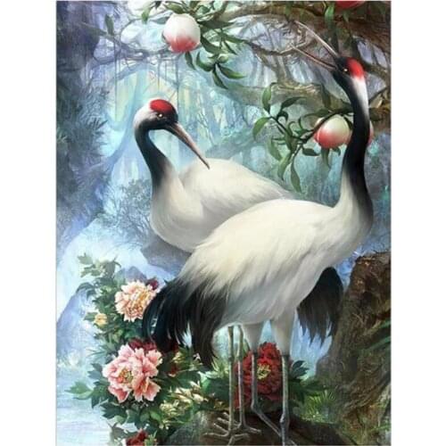 Sale Full Round 5D DIY Animal Cross Stitch Diamond Painting Embroidery Flower And Tree Mosaic Rhinestone Handwork FH846