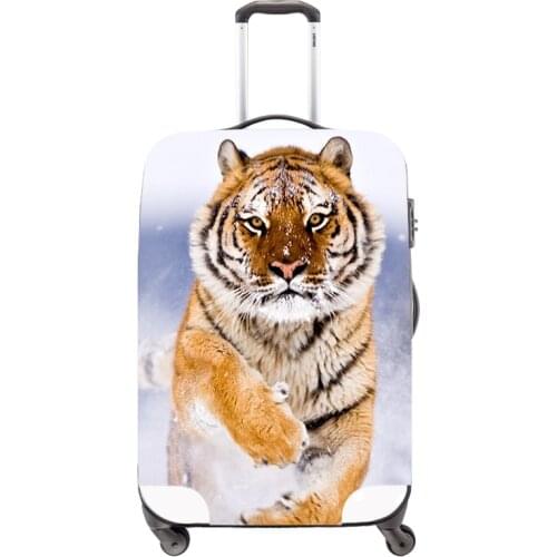 Dispalang Luggage Protective Tiger Patten Animal Cover for Suitcase Waterproof Lugage Cover Zippered Elastic Rain Cover Duffle